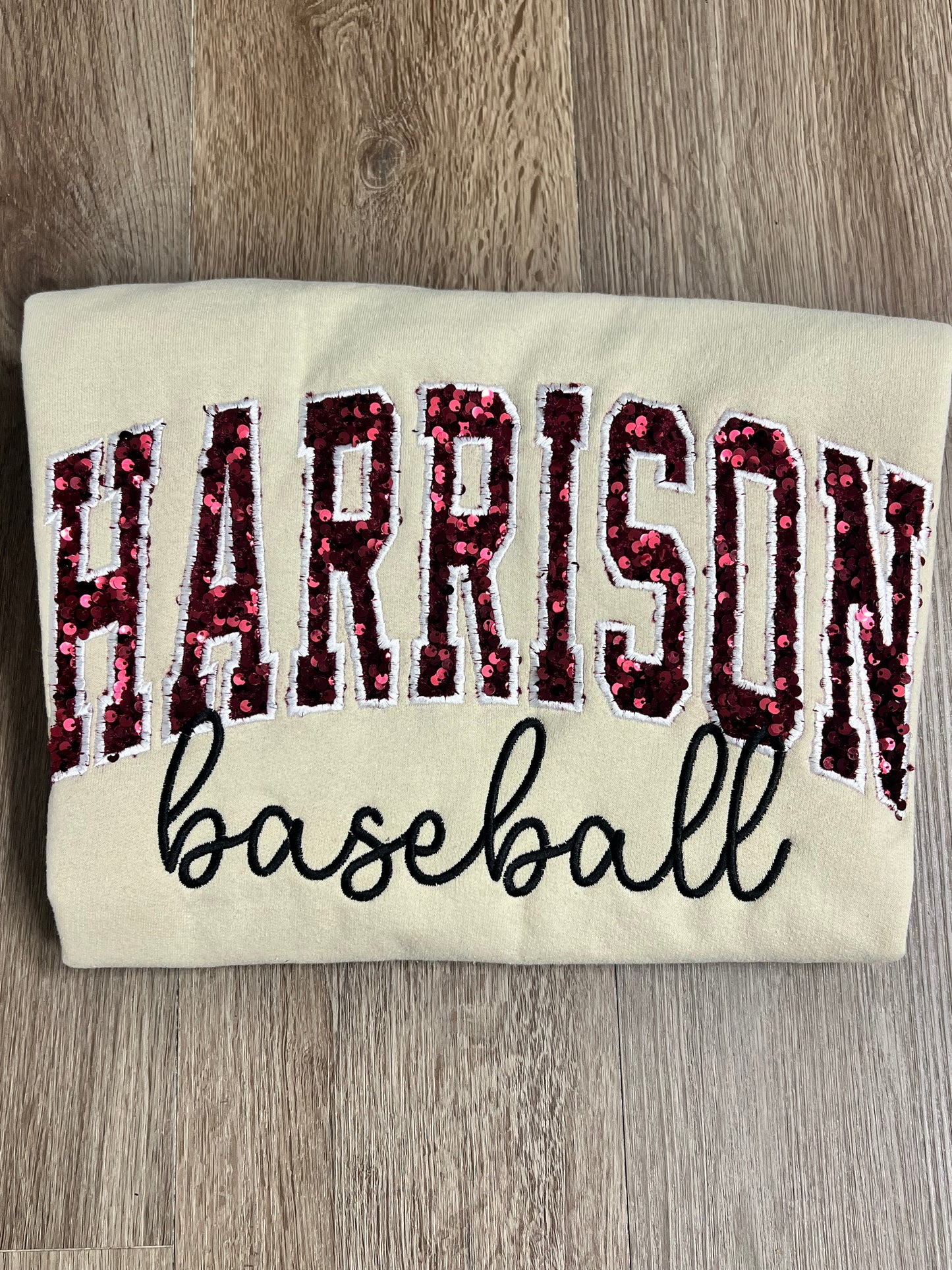 The Maroon Sequins Harrison Baseball Sweatshirt