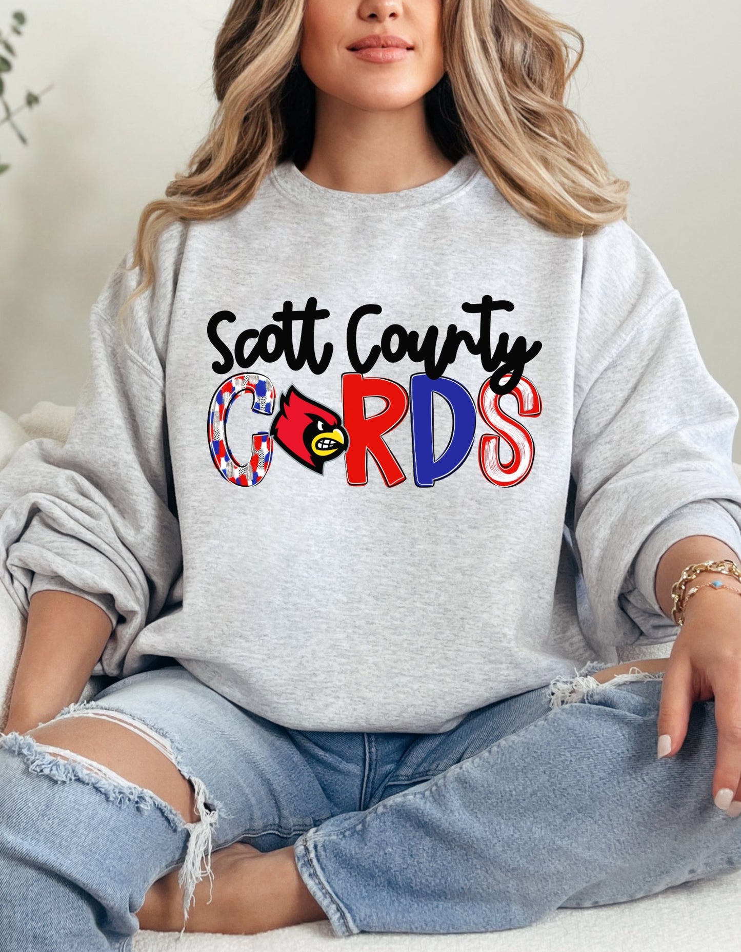 The Cards Royal & Red Poppy Sweatshirt