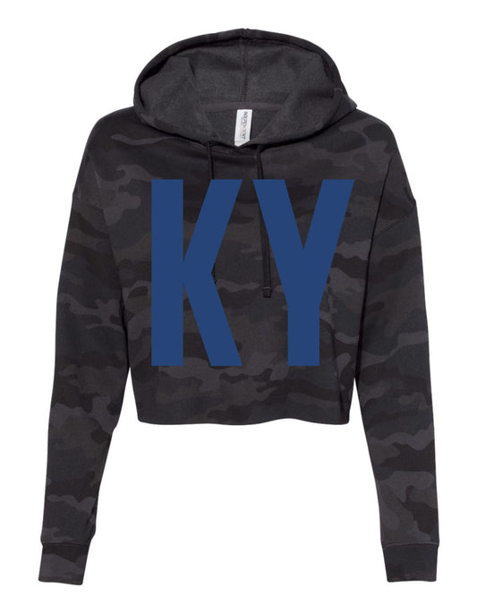 The Black Camo Cropped Hoodie