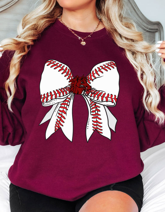 The Harrison Baseball Bow Sweatshirt