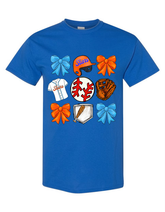 The Stars Baseball Coquette Tee- Youth