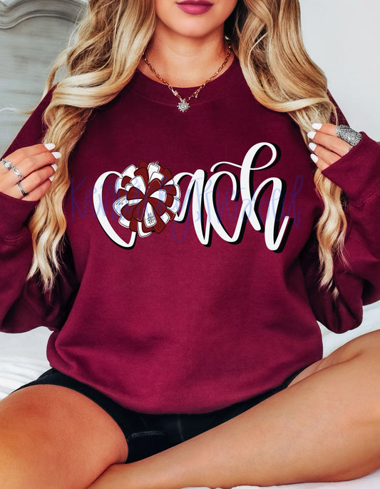 The Maroon & White Cheer Coach Sweatshirt