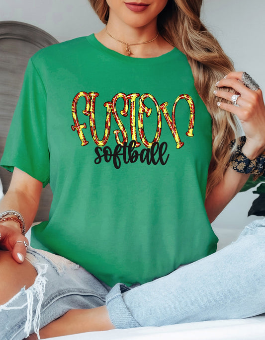 The Fusion Softball Font Tshirt