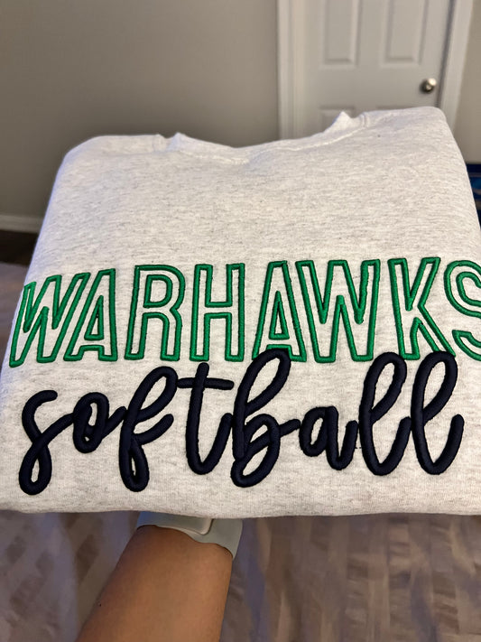 The Warhawks Softball Puff Sweatshirt
