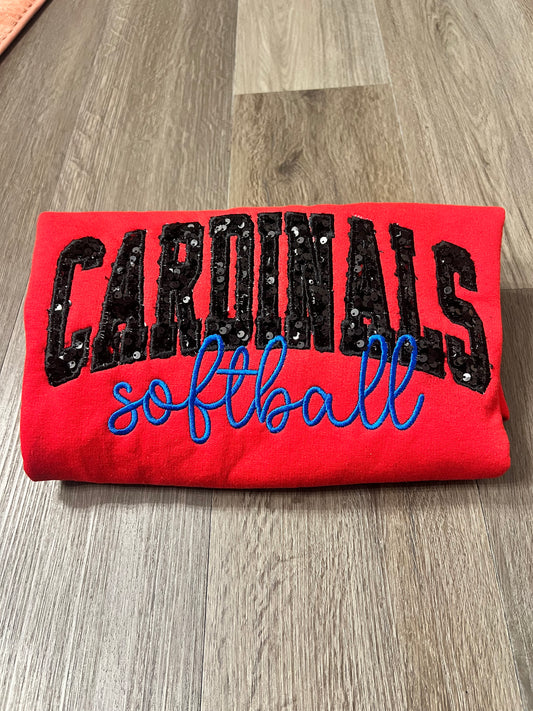 The Cardinals Softball Sequin Sweatshirt