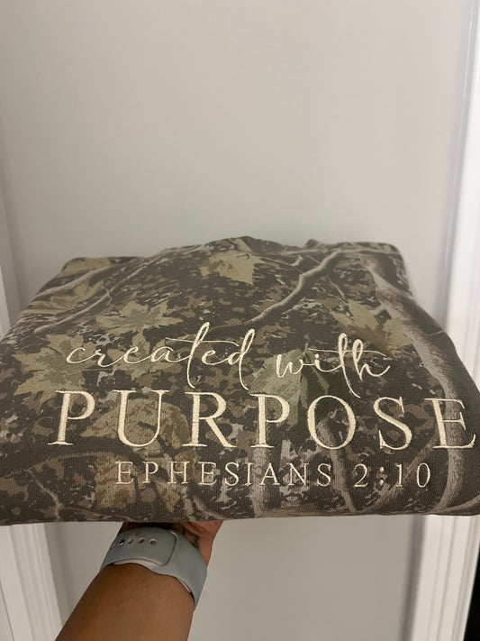 The Purpose Camo Crewneck