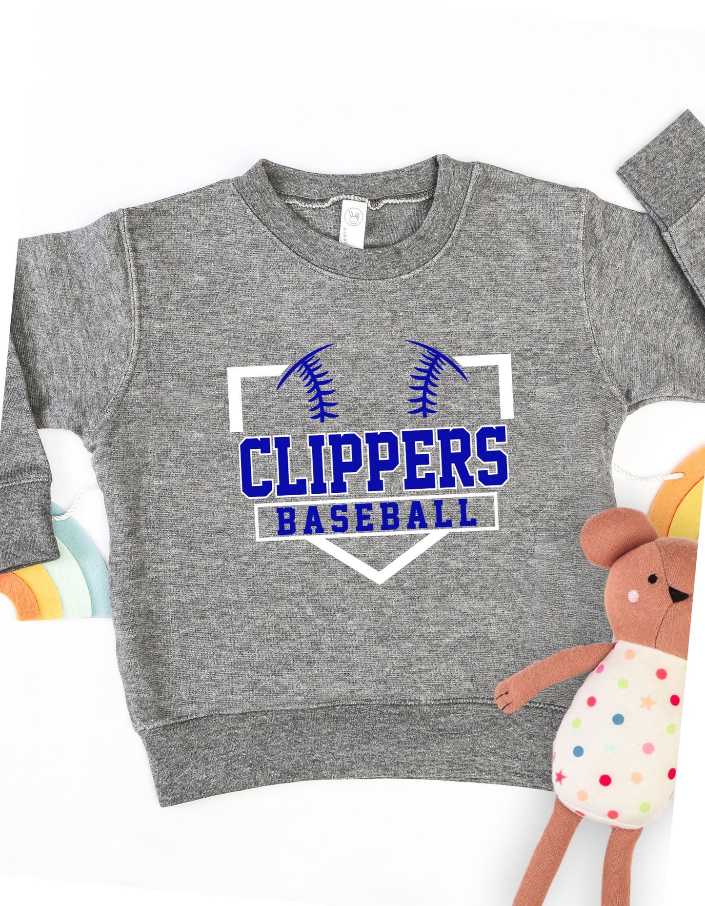 The Clippers Baseball Plate Sweatshirt- Youth