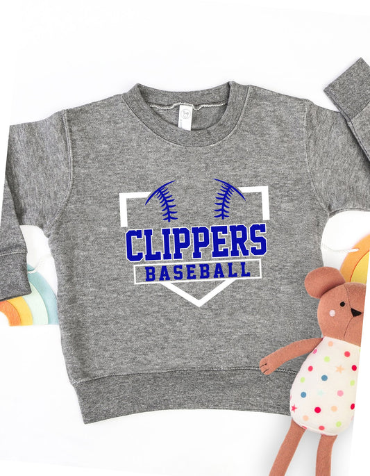 The Clippers Baseball Plate Sweatshirt- Youth