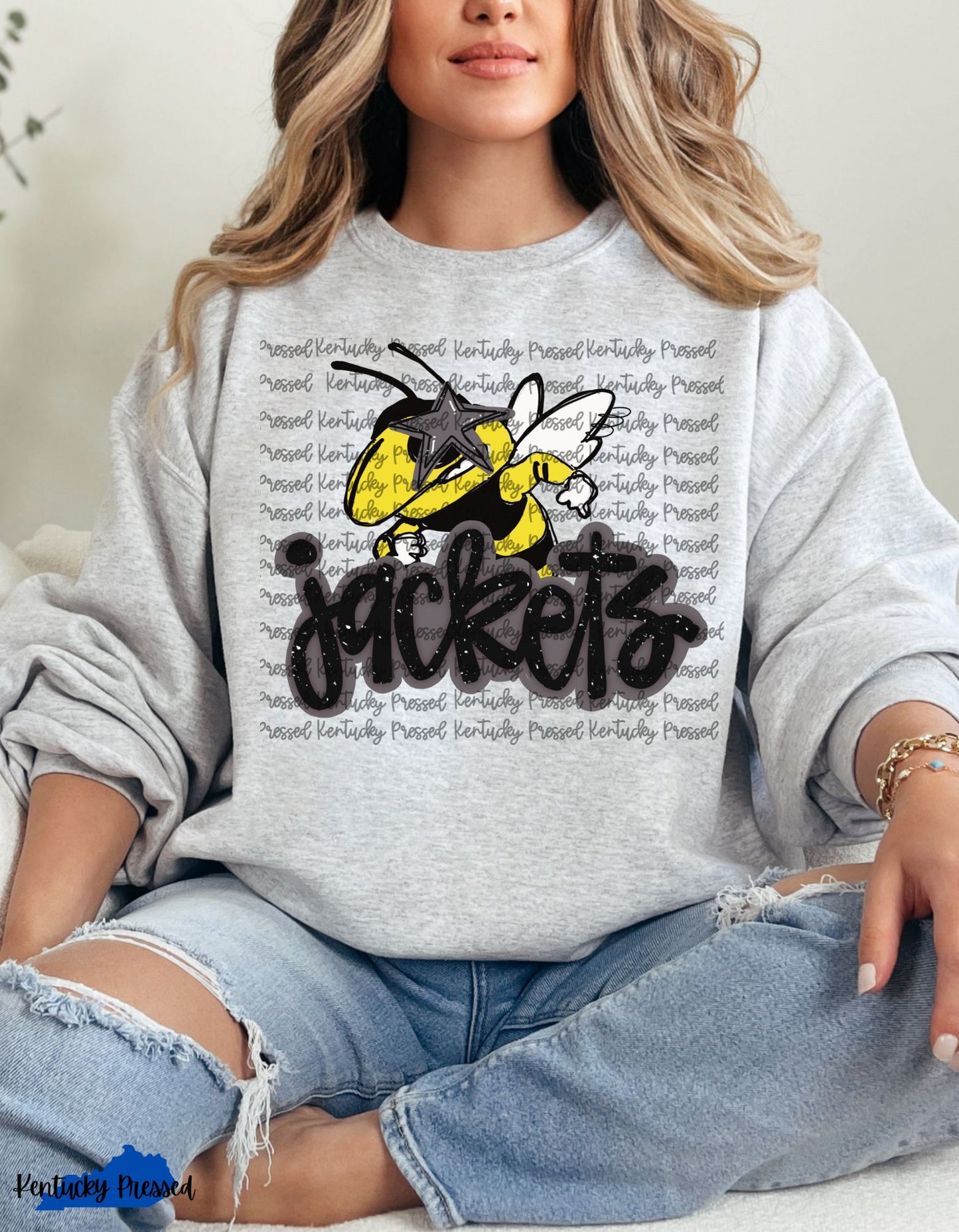 The Faux Glitter Jackets Sweatshirt