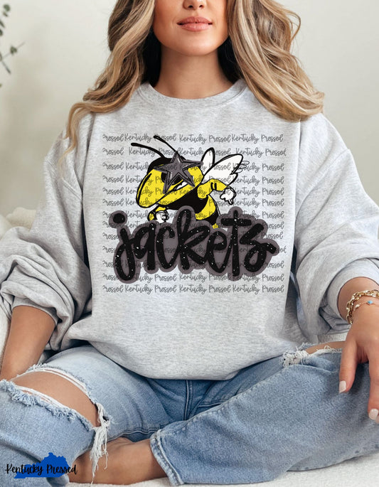 The Faux Glitter Jackets Sweatshirt
