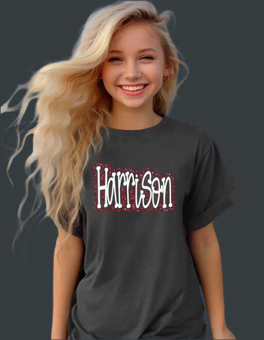 The Faux Glitter Harrison Tee- Kids