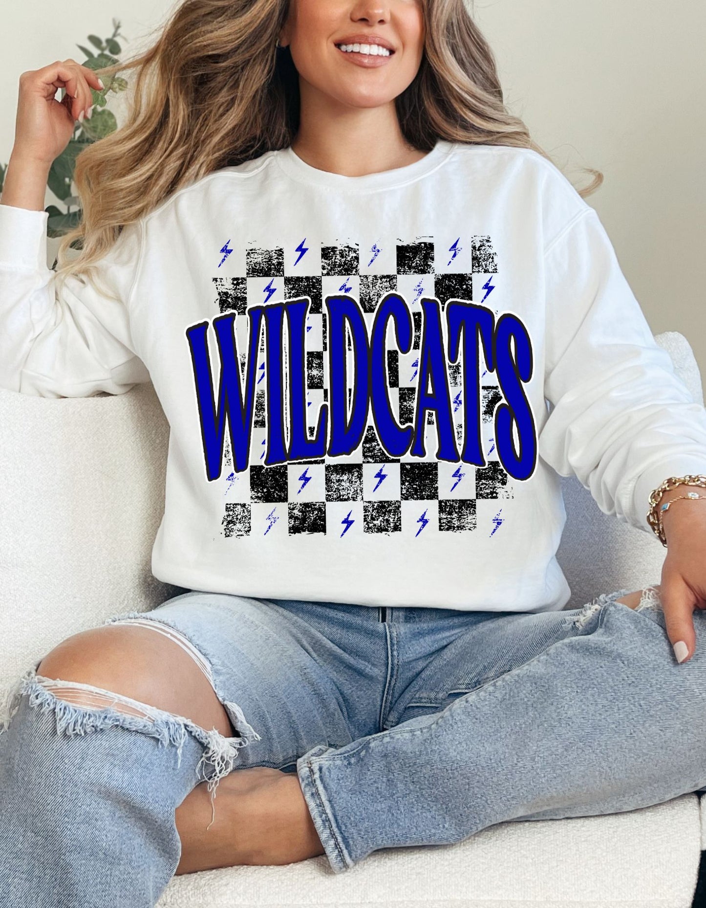 The Wildcats Checkered Tee