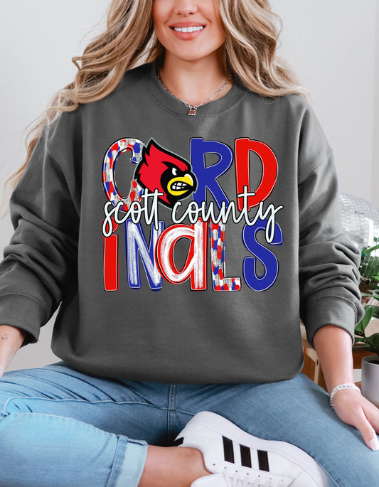 The Scott County Royal & Red Poppy Sweatshirt