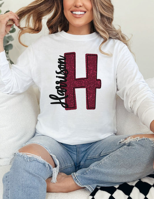 The Faux Glitter H Tee