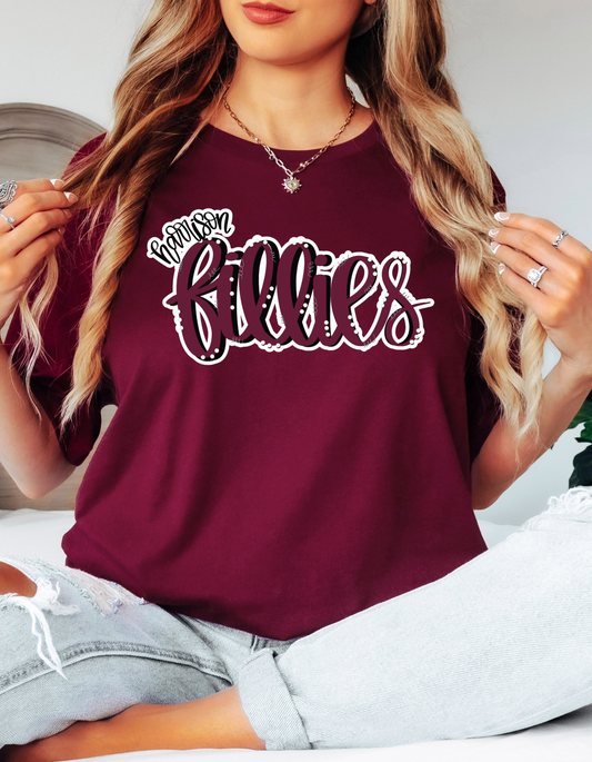 The Harrison Fillies Script Tshirt