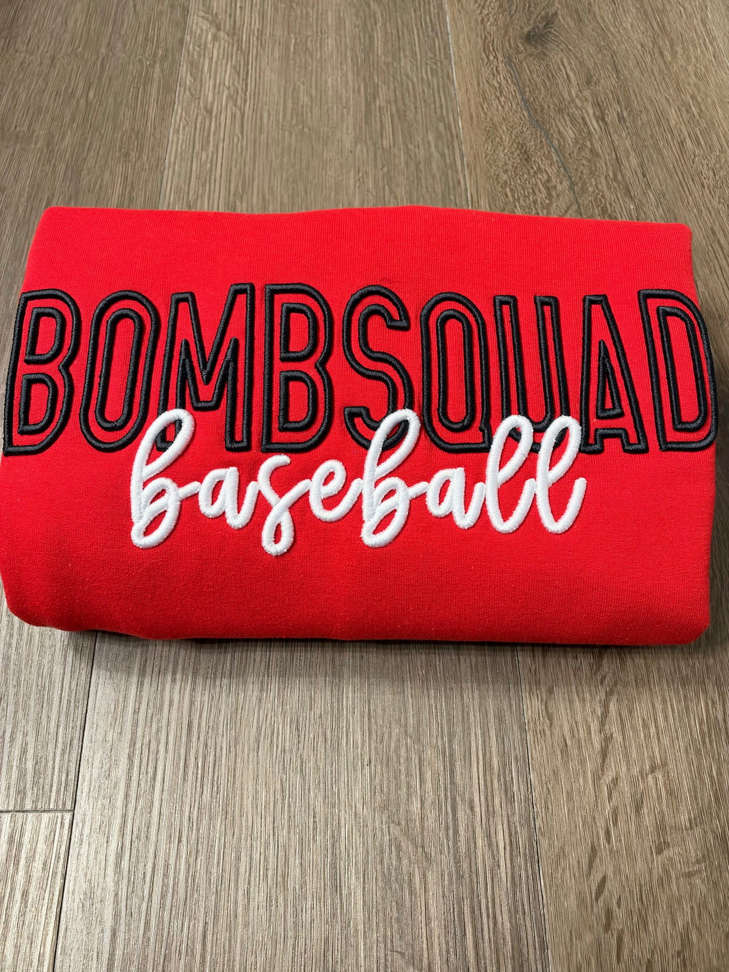 The puff Bombsquad Baseball Crewneck