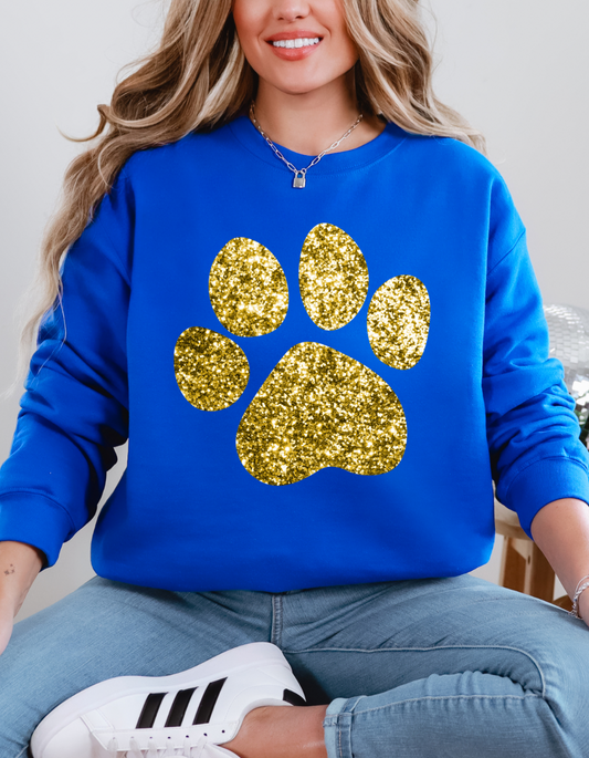 The Faux Glitter Paw Sweatshirt