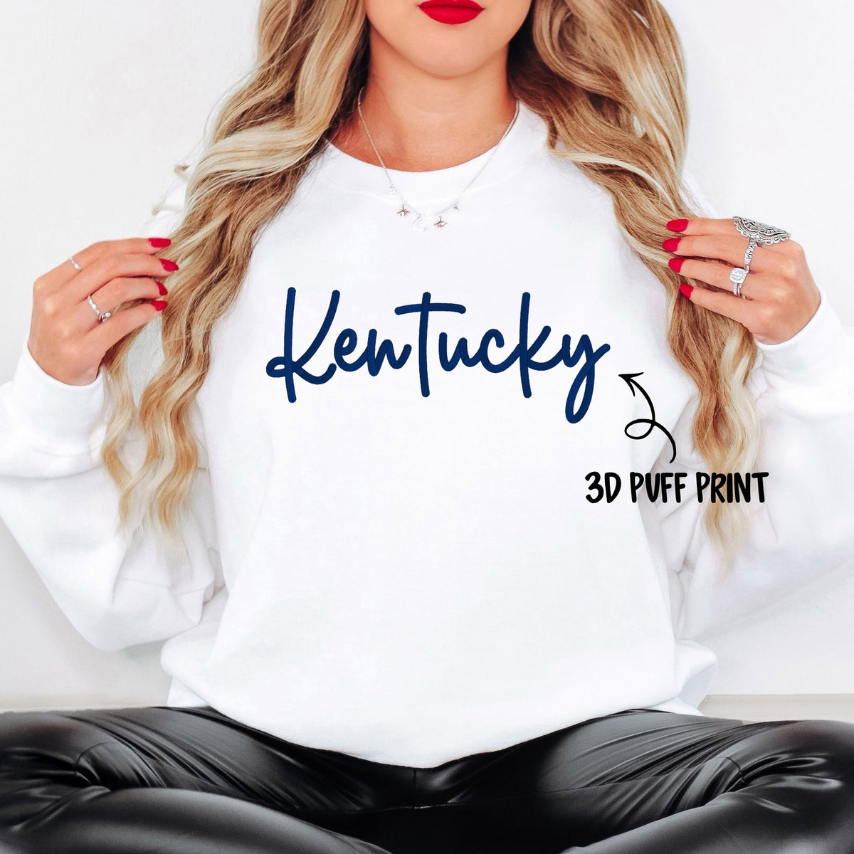 Kentucky Script 3D Puff Crewneck