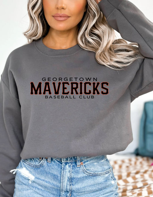 The Mavericks Baseball Orange/Black Sweatshirt