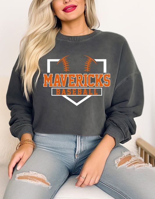 The Mavericks Baseball Plate Sweatshirt- Comfort Colors