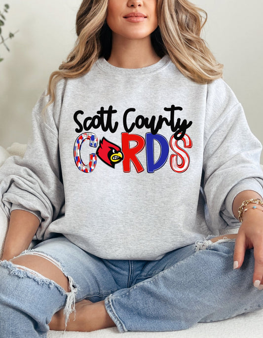 The Cards Royal & Red Poppy Sweatshirt