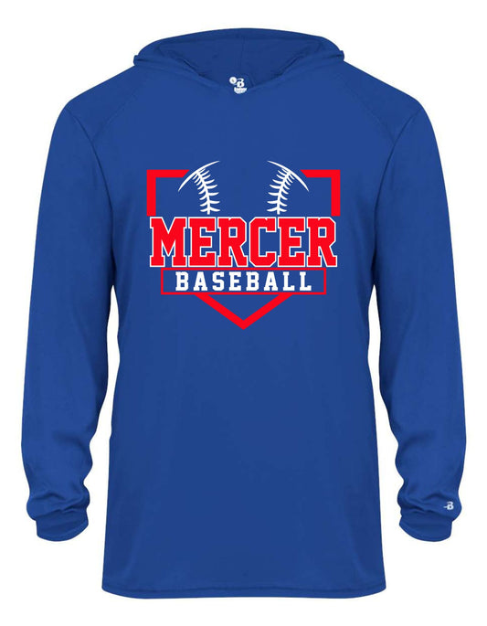 The Mercer Baseball Hooded Tshirt- Youth