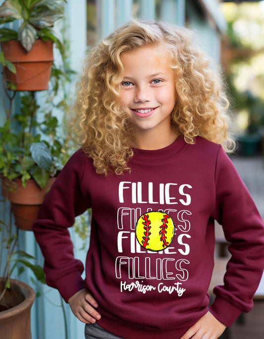 The Fillies Softball Sweatshirt-Youth