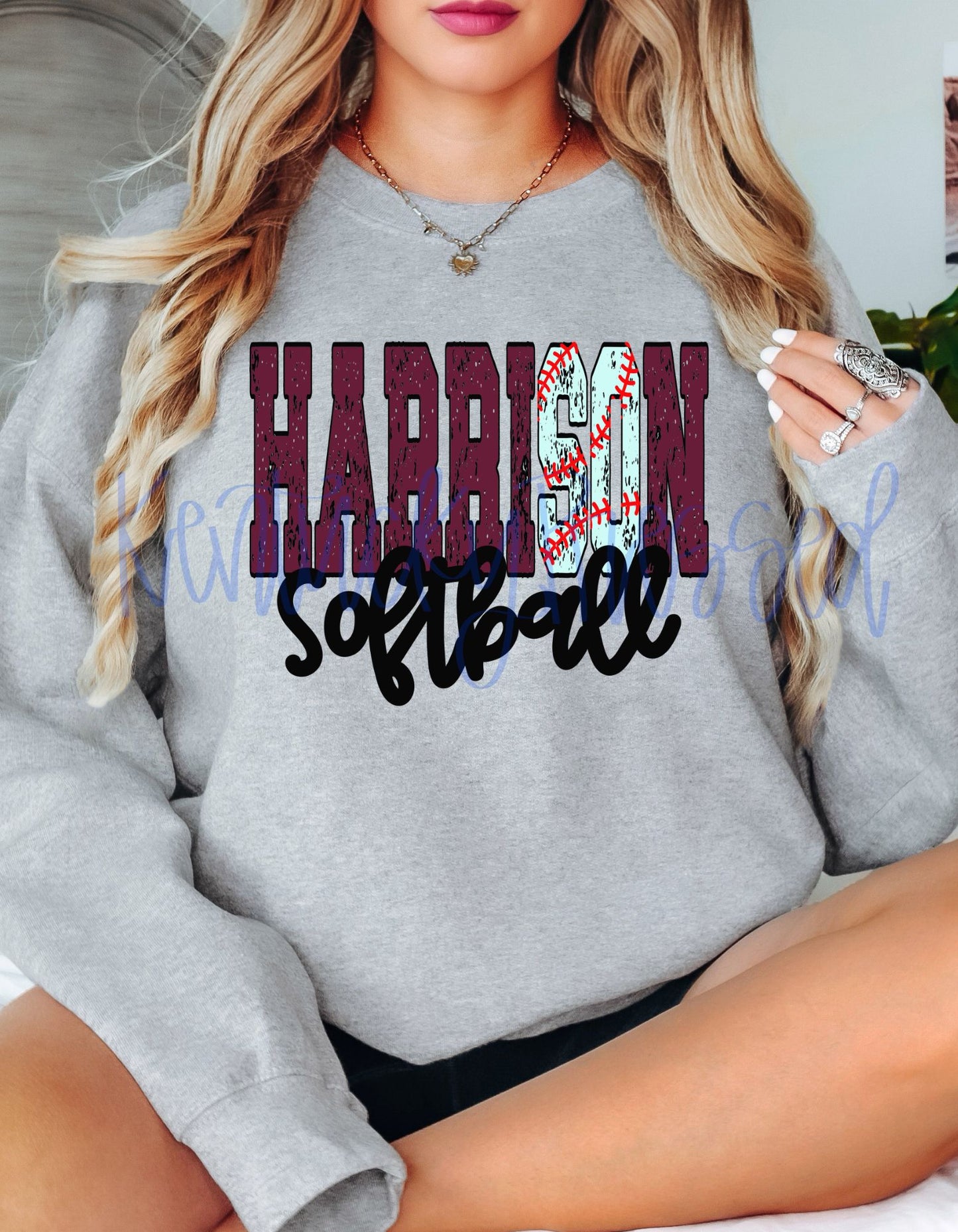 The Peek A Boo Harrison Softball Sweatshirt