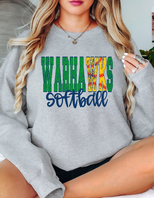 The Peek-a-Boo Warhawks Softball Sweatshirt