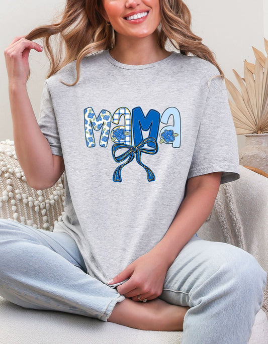 The Blue Floral Mama Tee