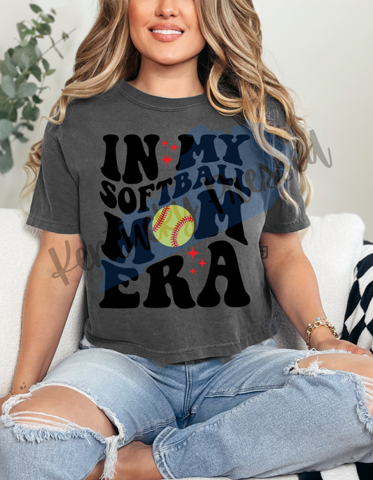 The In My Softball Mom Era Cropped Tee