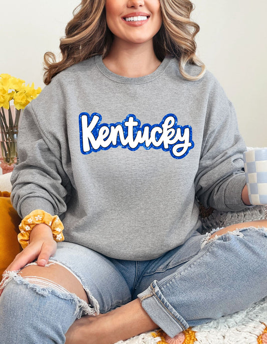 The Glitter Faux Kentucky Sweatshirt
